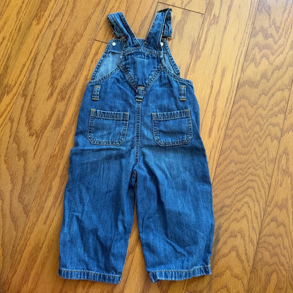 Old Navy Blue Denim Kids Boys Overalls 18-24 months m - Picture 5 of 8